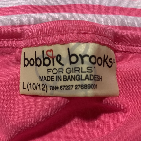 Bobby Brooks pink stripe ruffle size large bikini - Picture 3 of 4